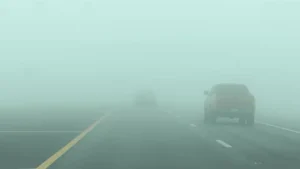 Driving in foggy weather conditions in Iowa